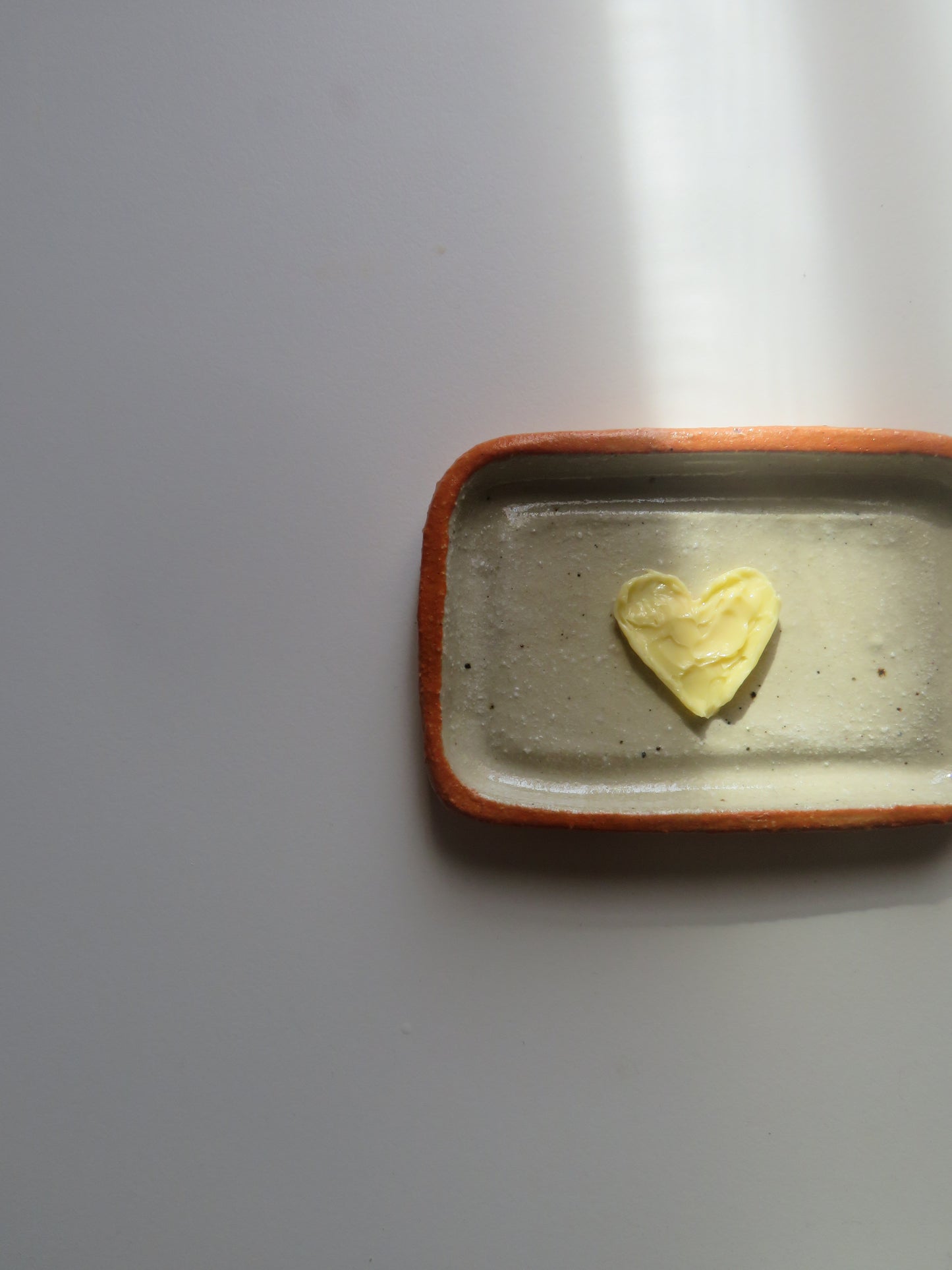 ‘Butter Dish’ in Sweet Orange (Striped)