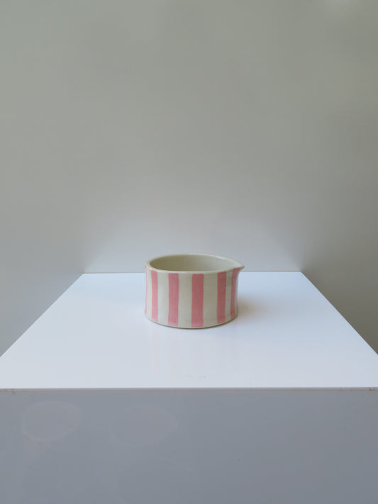 ‘Matcha Bowl’ in Soft Pink (Striped)