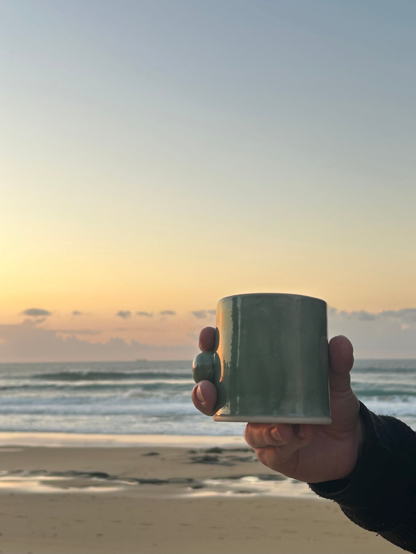 ‘Button Mug’ in Sea Green