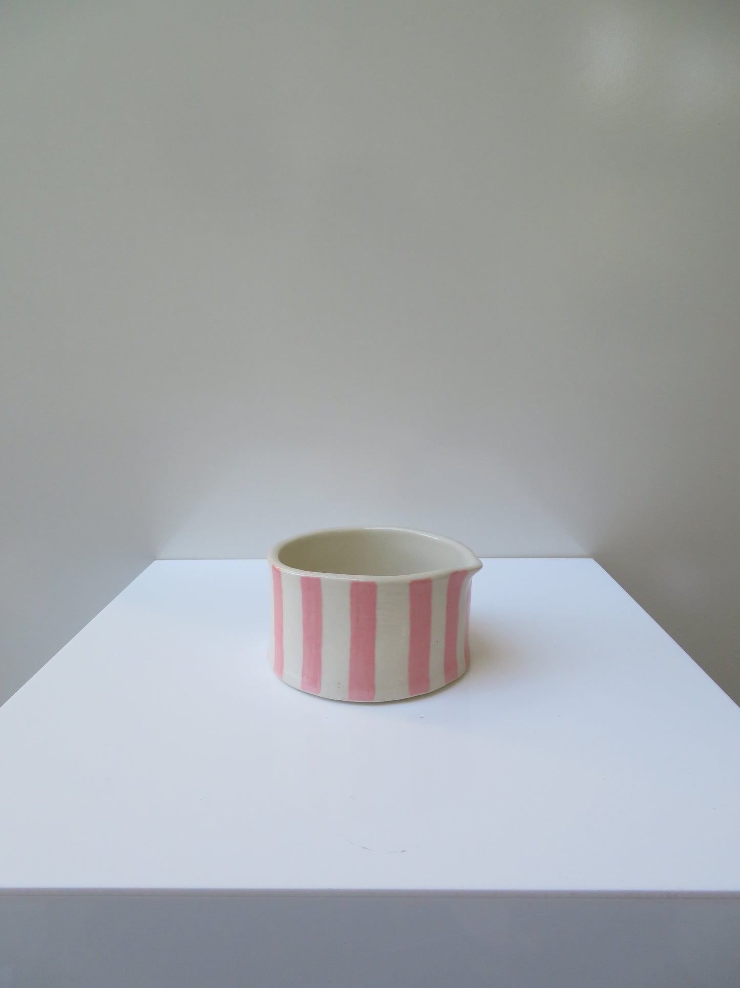 ‘Matcha Bowl’ in Soft Pink (Striped)