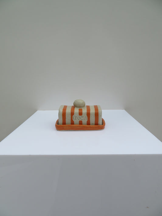 ‘Butter Dish’ in Sweet Orange (Striped)