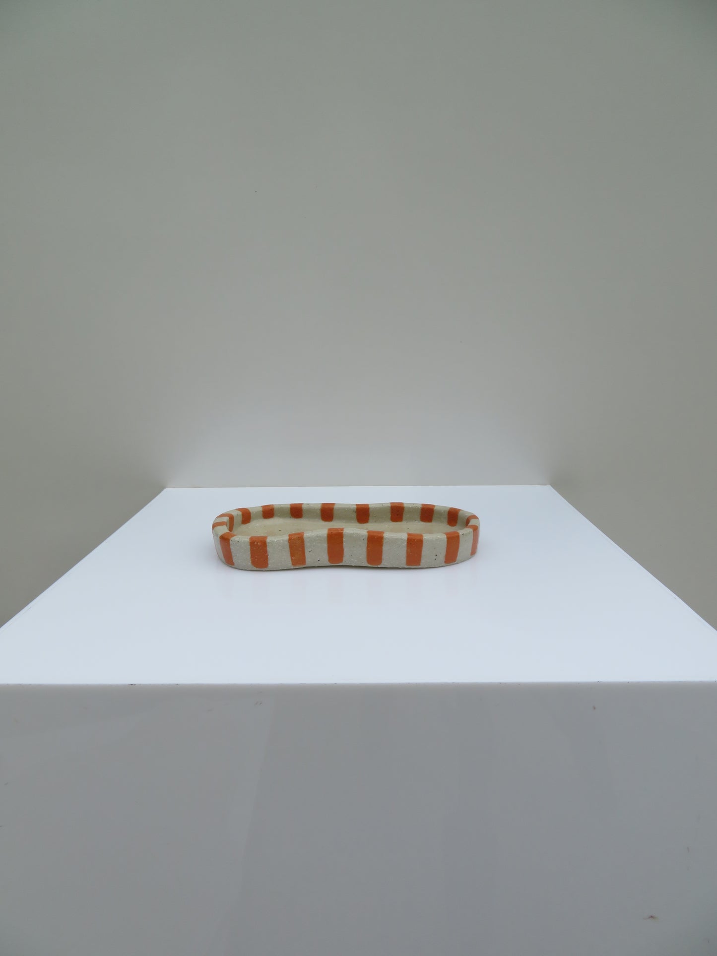 'Waved Jewellery Tray' in Sweet Orange (Striped)