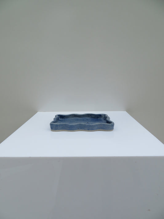 'Wavy Jewellery Tray' in Deep Blue