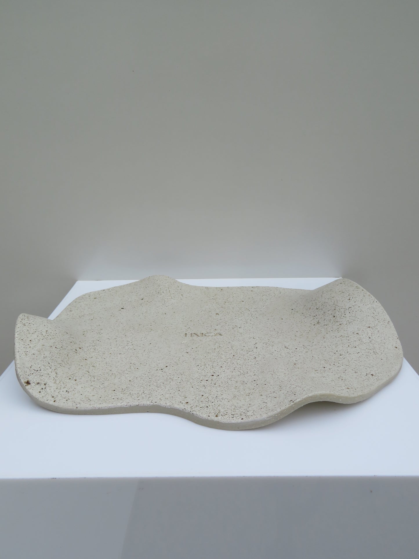 Curved Platter Plate’ in Speckled Glaze