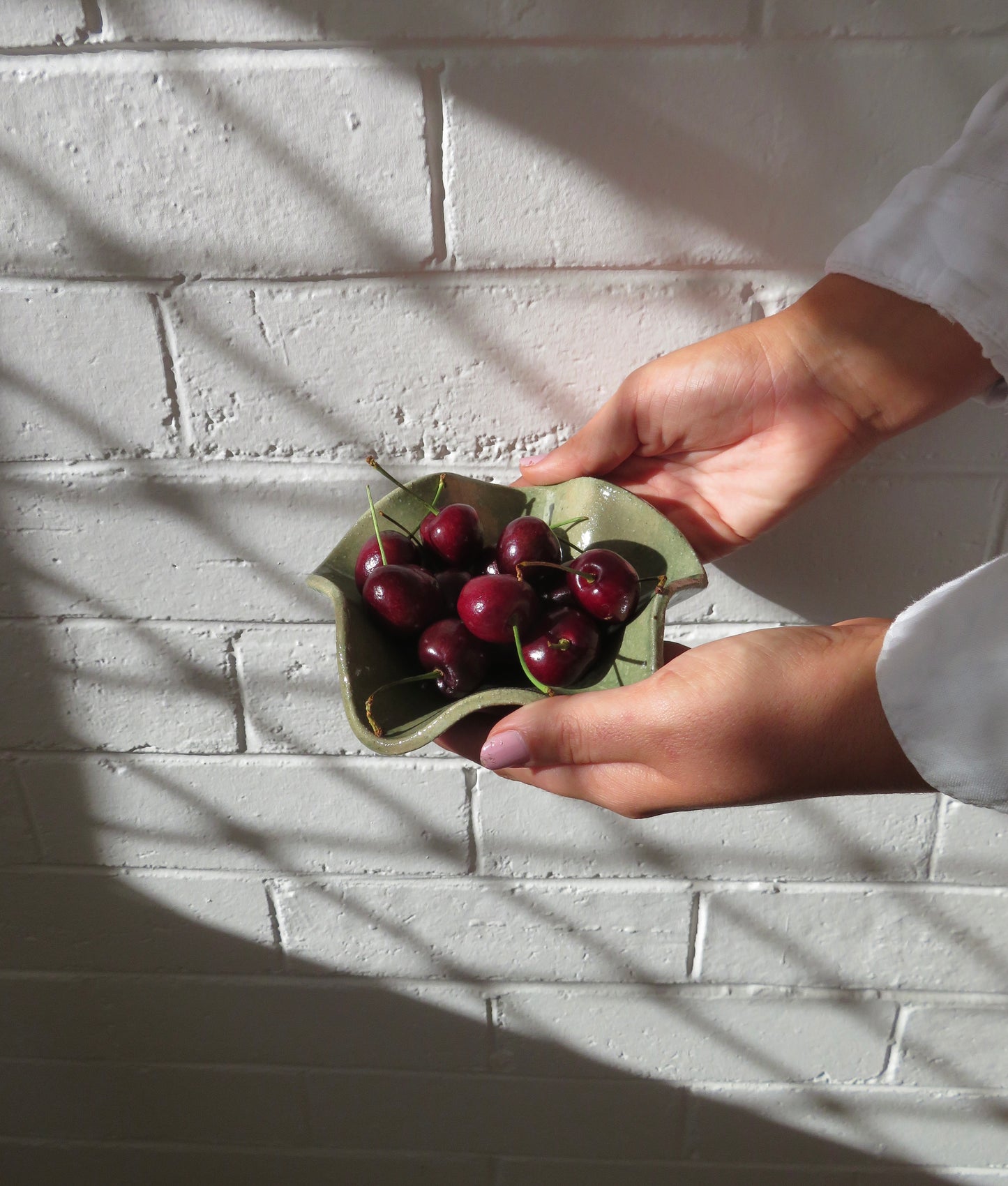 'Mini Wavy Bowl' in Sea Green