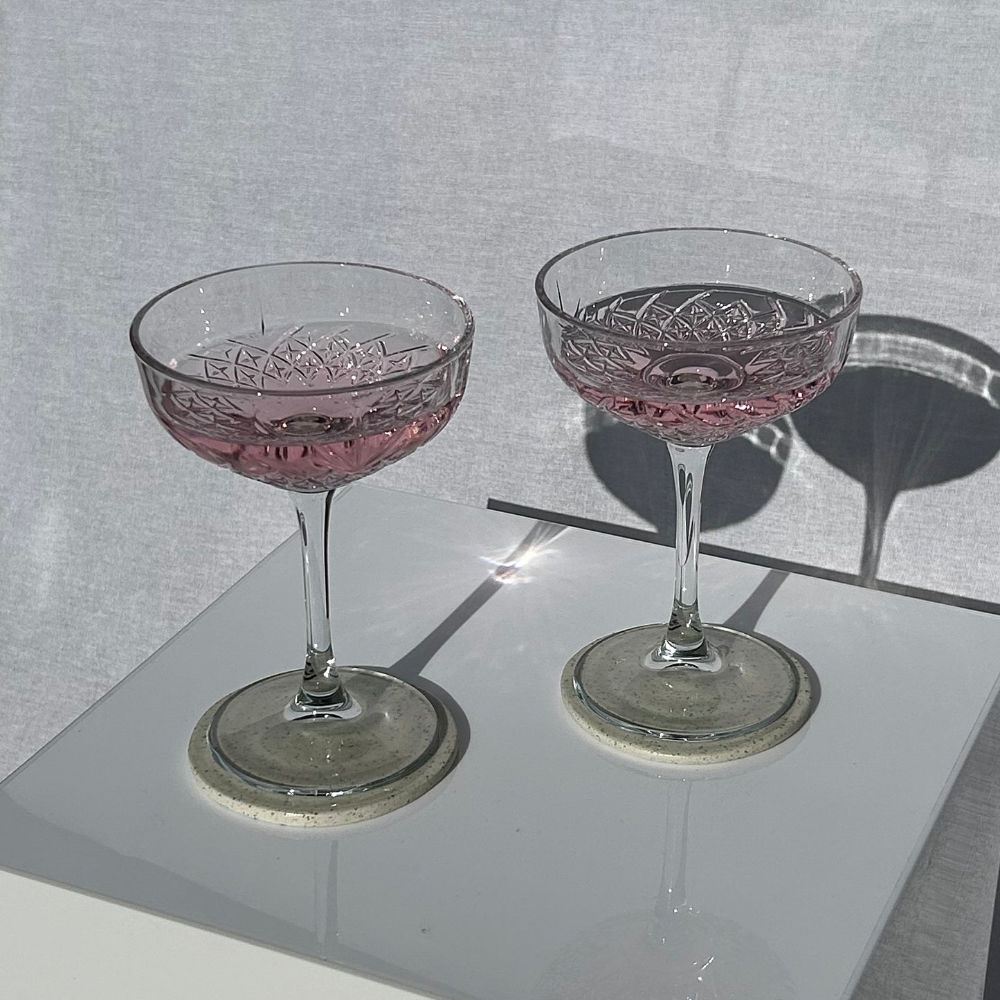 'Coaster set of 2' in Clear Glaze