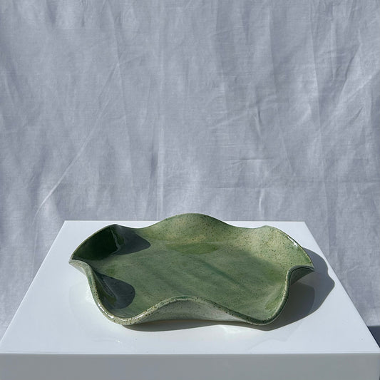 'Wavy Bowl' in Sea Green