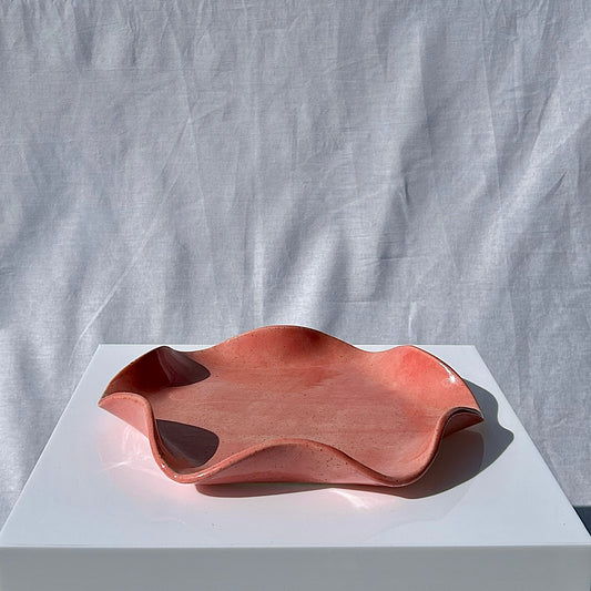 'Wavy Bowl' in Pink Clay