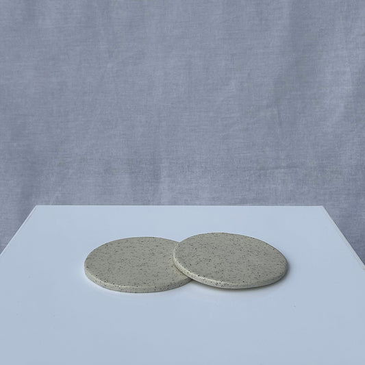 'Coaster set of 2' in Clear Glaze