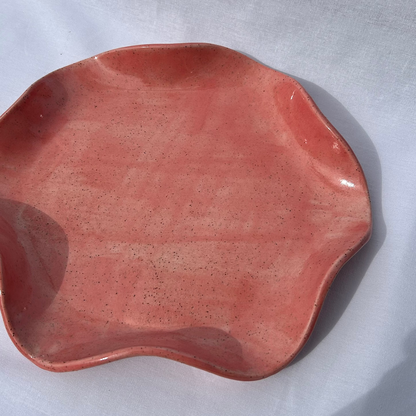 'Wavy Bowl' in Pink Clay