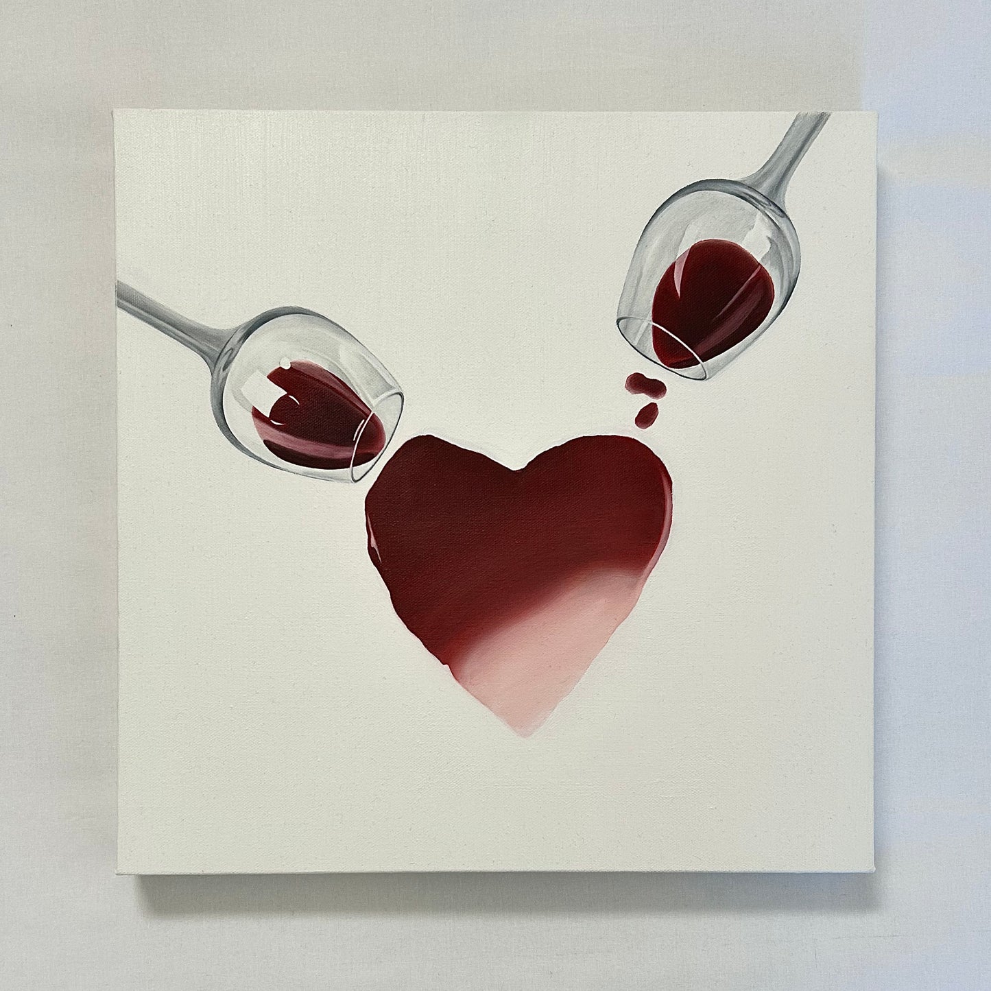 'Red Wine Heart' Original Painting