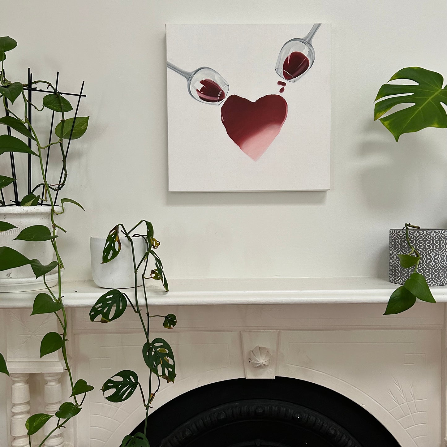 'Red Wine Heart' Original Painting