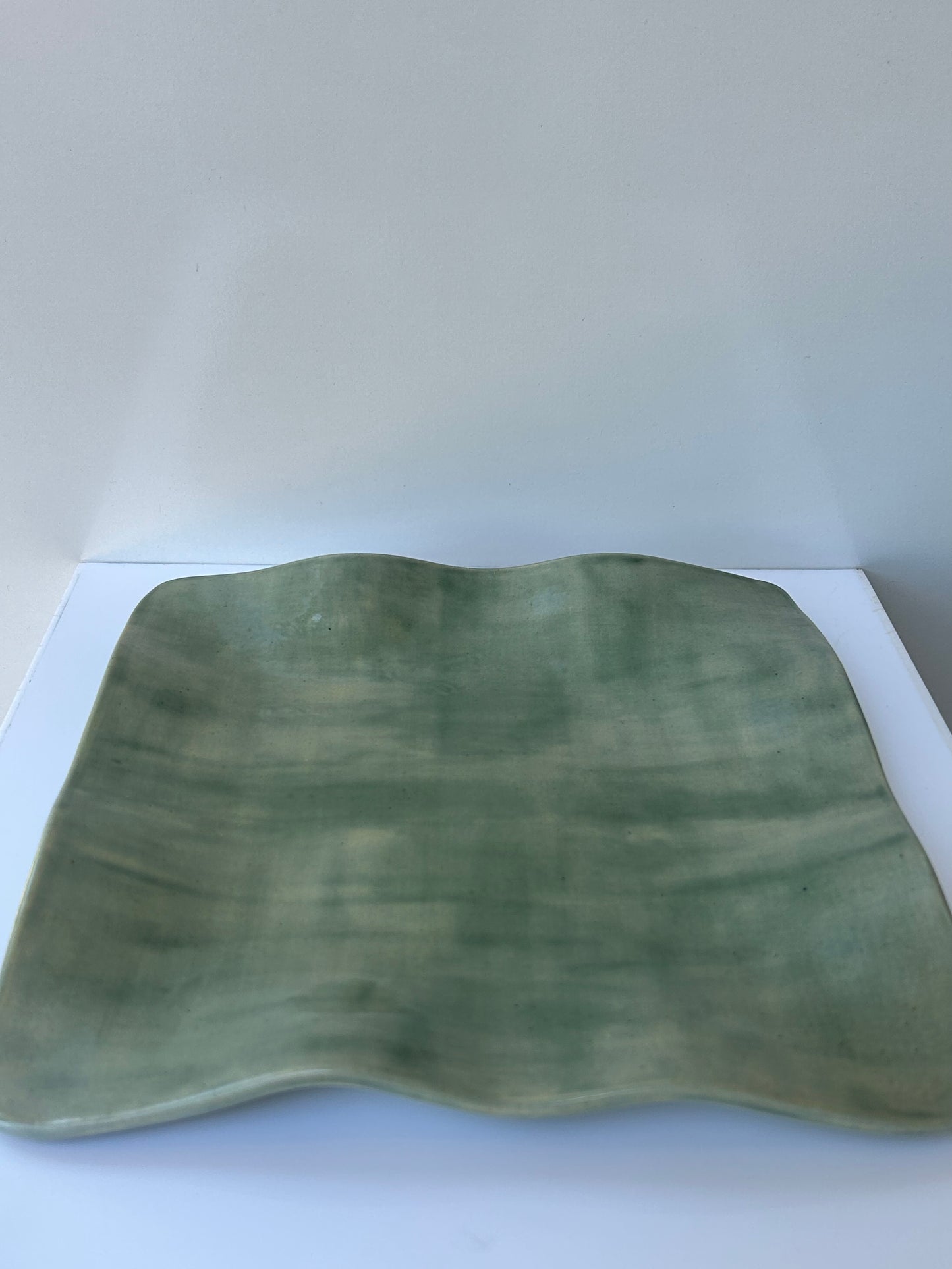 'Wavy Bowl (square)' in Sea Green