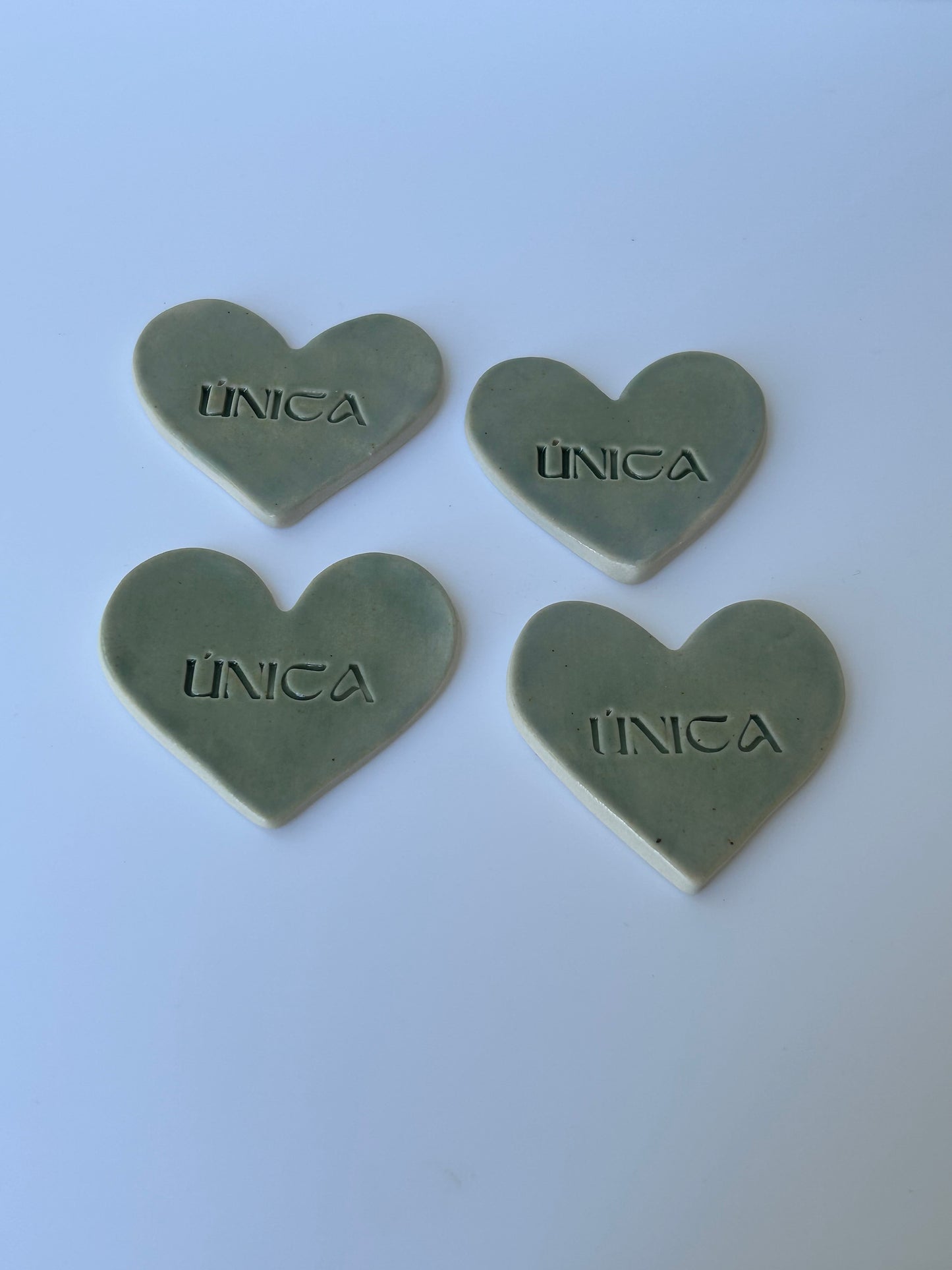 ‘Love Heart Magnets’ in Sea Green (4)