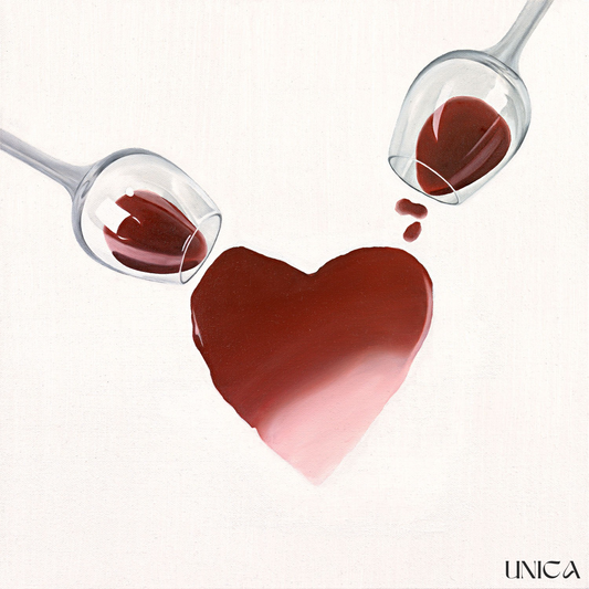 'Red Wine Heart' Print